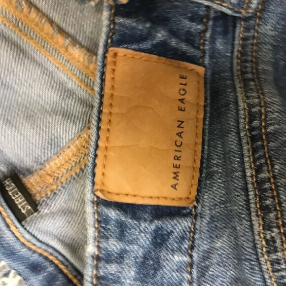 AMERICAN EAGLE - WOMEN'S 20R - BLUE COTTON BLEND JEANS - Picture 8 of 10